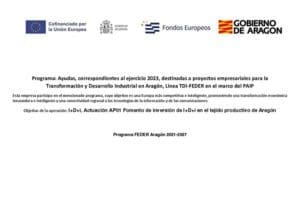 Programa operativo fondos FEDER en Aragón